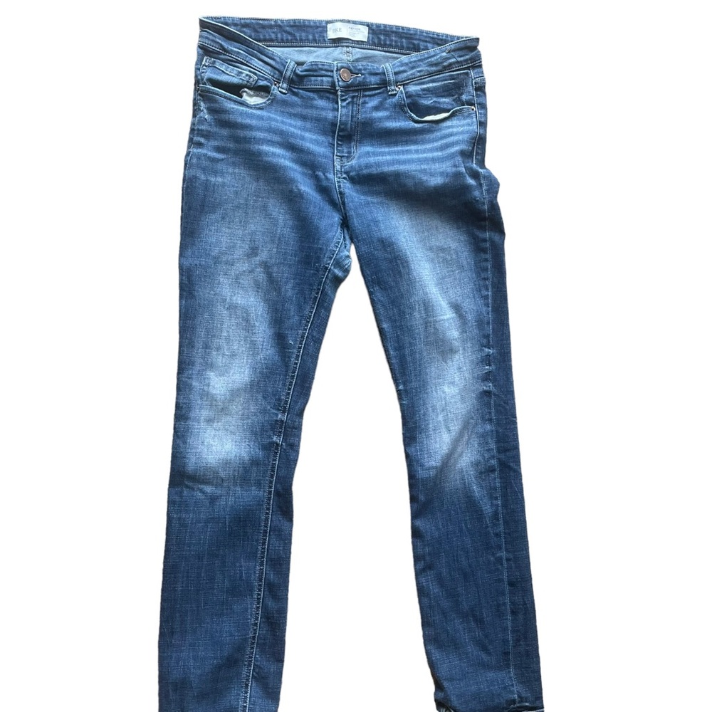 BKE Payton women’s mid rise universal fit straight leg blue jeans 30x31 1/2